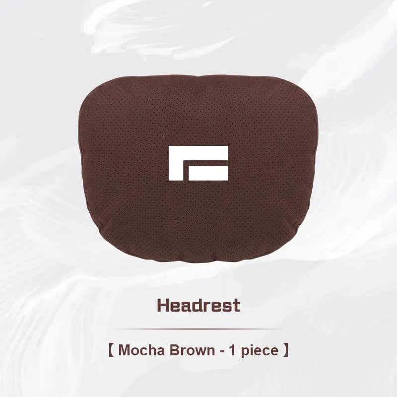 Suede Car Neck Pillow Headrest/Lumbar Support For BAIC JISHI polestone 01 Rox 01 Breathable Cotton Waist Cushion Accessories