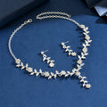 Set Gioielli da Donna 3 Pezzi con Collana e Orecchini a Fiore, Ideale per Matrimoni, Feste e Regali Festivi