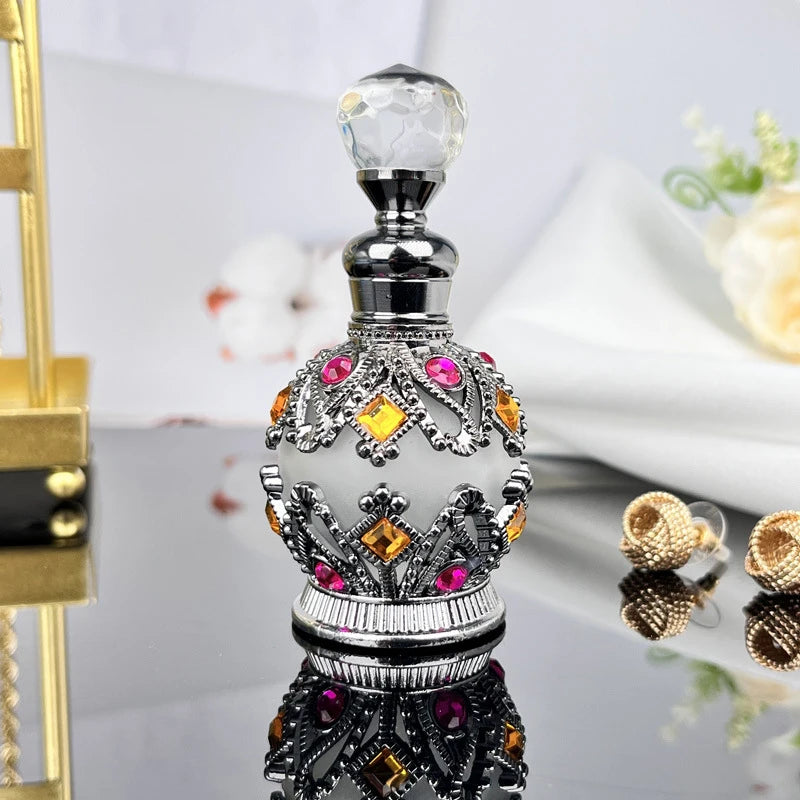 1 STKS Luxe Parfumfles Essentiële Olie Fles 15ml Lege Fles Opbergfles Cadeau Glazen Parfumfles Draagbare Flesjes