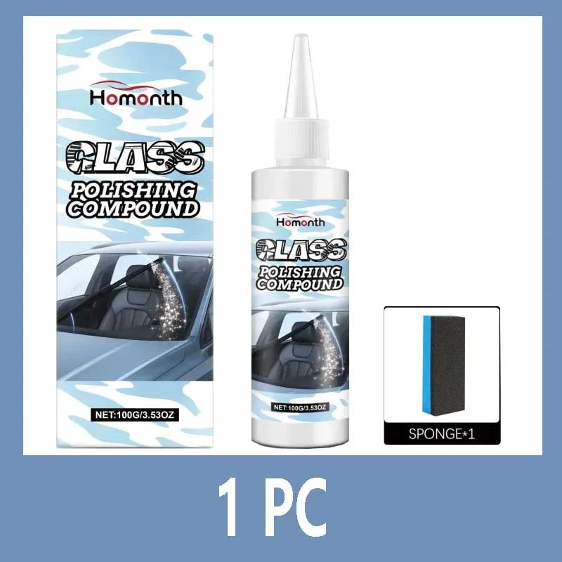 Homonth car glass polishing paste car glass film coating cleaning decontamination clear oil film cleaning paste