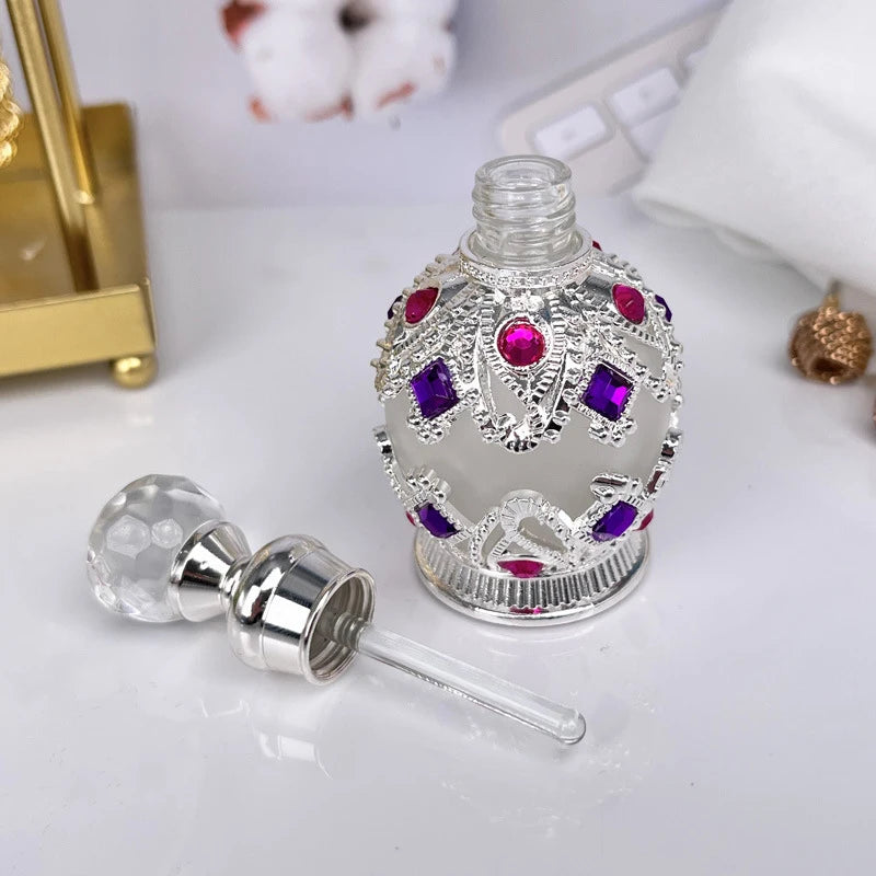 1 STKS Luxe Parfumfles Essentiële Olie Fles 15ml Lege Fles Opbergfles Cadeau Glazen Parfumfles Draagbare Flesjes