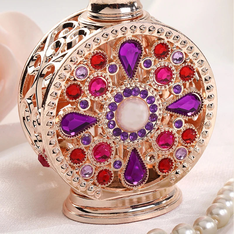 12ML Parfumflesje Metaal Leeg Flesje Essentiële Olie Parfum Dispenser Glazen Fles Luxe Geschenken Reizen Draagbaar Parfumflesje
