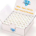 Simthread Set 144 Bobine Preavvolte con Lati in Plastica Filo da 60wt Taglia A Taglia L Bianco e Nero per Macchine da Ricamo e Cucito