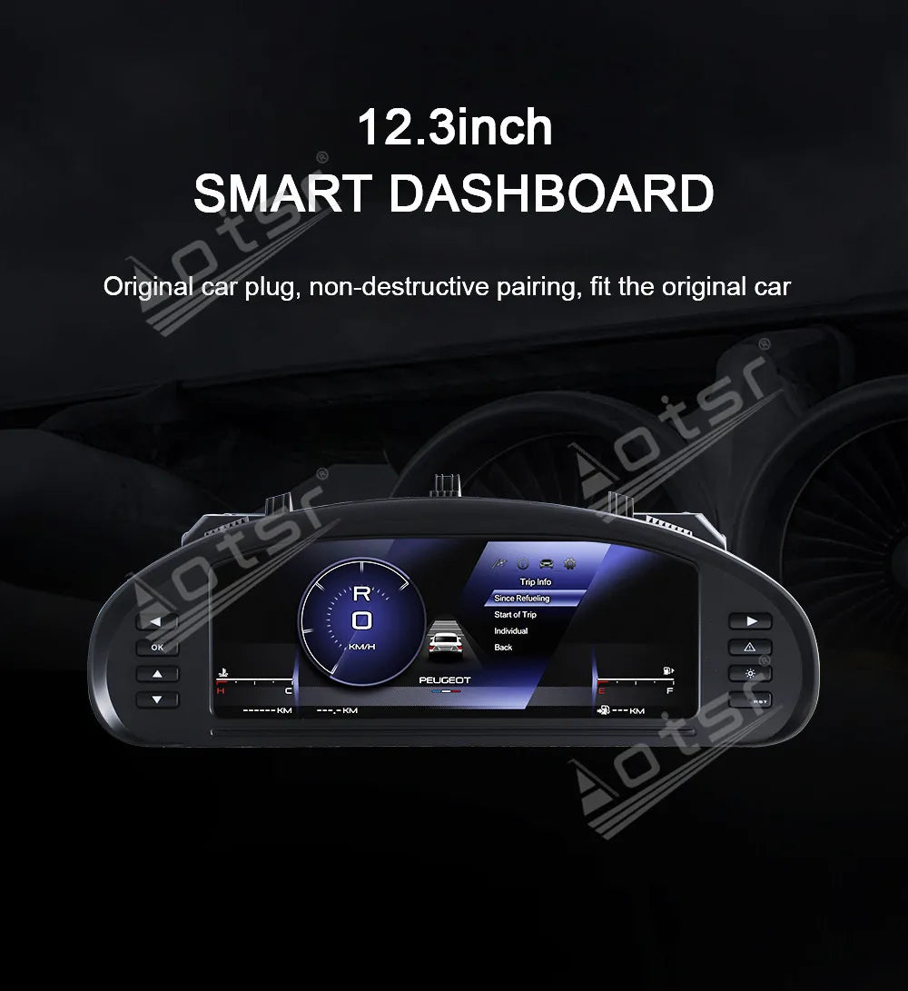 12.3 Inch Car LCD Digital Cluster For Toyota Hilux 2016-2024 Dashboard Virtual Cockpit Instrument Auto Speed Meter Ai Screen