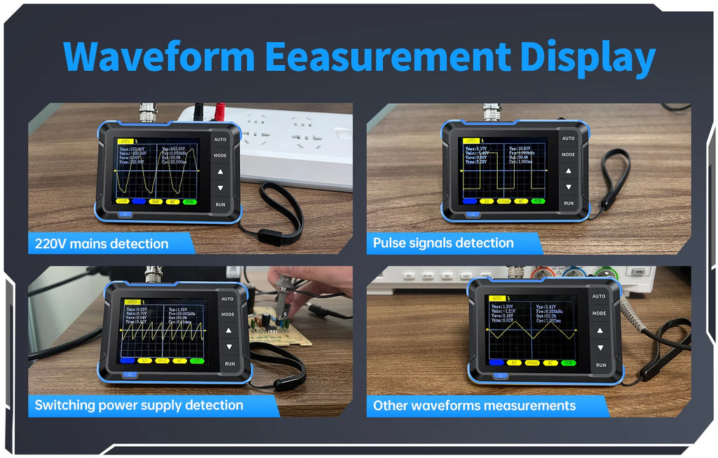 FNIRSI Nuovo DSO510 DSO152 DSO153 Mini Oscilloscopio Digitale Portatile 2 IN 1 48MS/s Larghezza di Banda 10MHz Strumento di Riparazione Elettronica