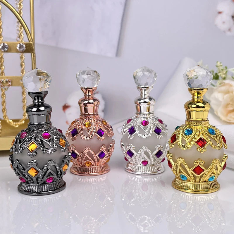 1 STKS Luxe Parfumfles Essentiële Olie Fles 15ml Lege Fles Opbergfles Cadeau Glazen Parfumfles Draagbare Flesjes