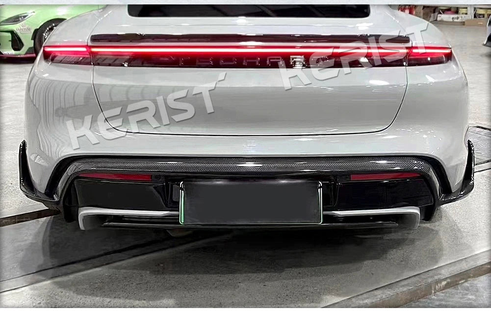 For Porsche Taycan RWD 4S Turbo S rear lip / trunk 2019-up Carbon fiber Body Kits Front Lip Rear Spoiler Side Skirts Diffuser