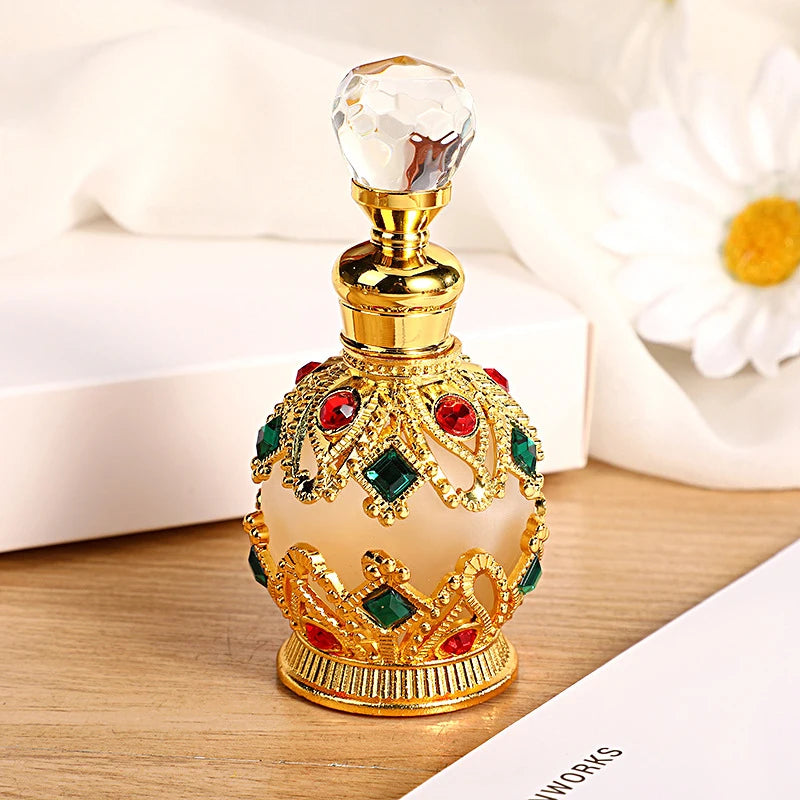 1 STKS Luxe Parfumfles Essentiële Olie Fles 15ml Lege Fles Opbergfles Cadeau Glazen Parfumfles Draagbare Flesjes