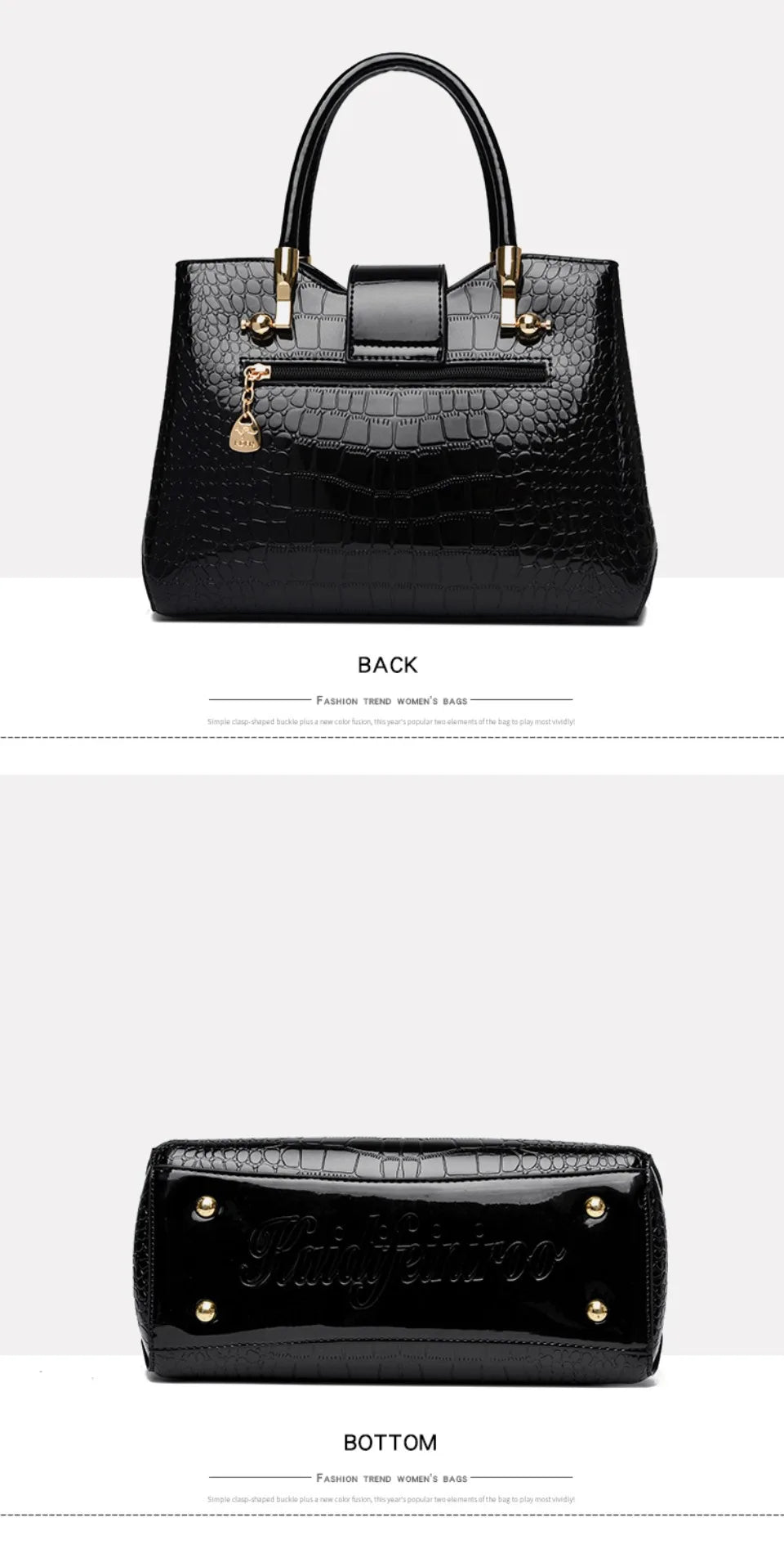 KAIDIFEINIROO Borsa a tracolla casual da donna in pelle PU con tracolla a marsupio, grande capacità, tre strati