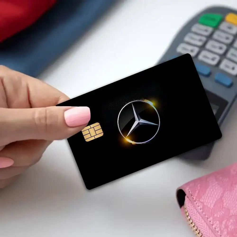 M-Mercedes-Ben-z-Backs Laser Sparkle Bank Card Stickers Universal DIY Craft Decor Accessories