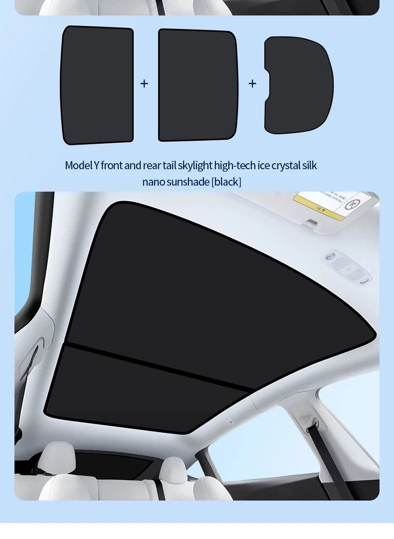 For Porsche Taycan 2019-2025 Car Ice Crystal Sunroof Sunshade Skylight Roof Heat Insulation Shading Interior Auto Accessory