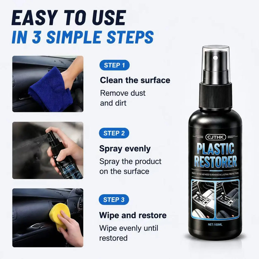 Car Plastic Restorer Back To Black Gloss Auto Plastic Leather Renovator Long Lasting Coating Liquid Auto Polish Repair Products