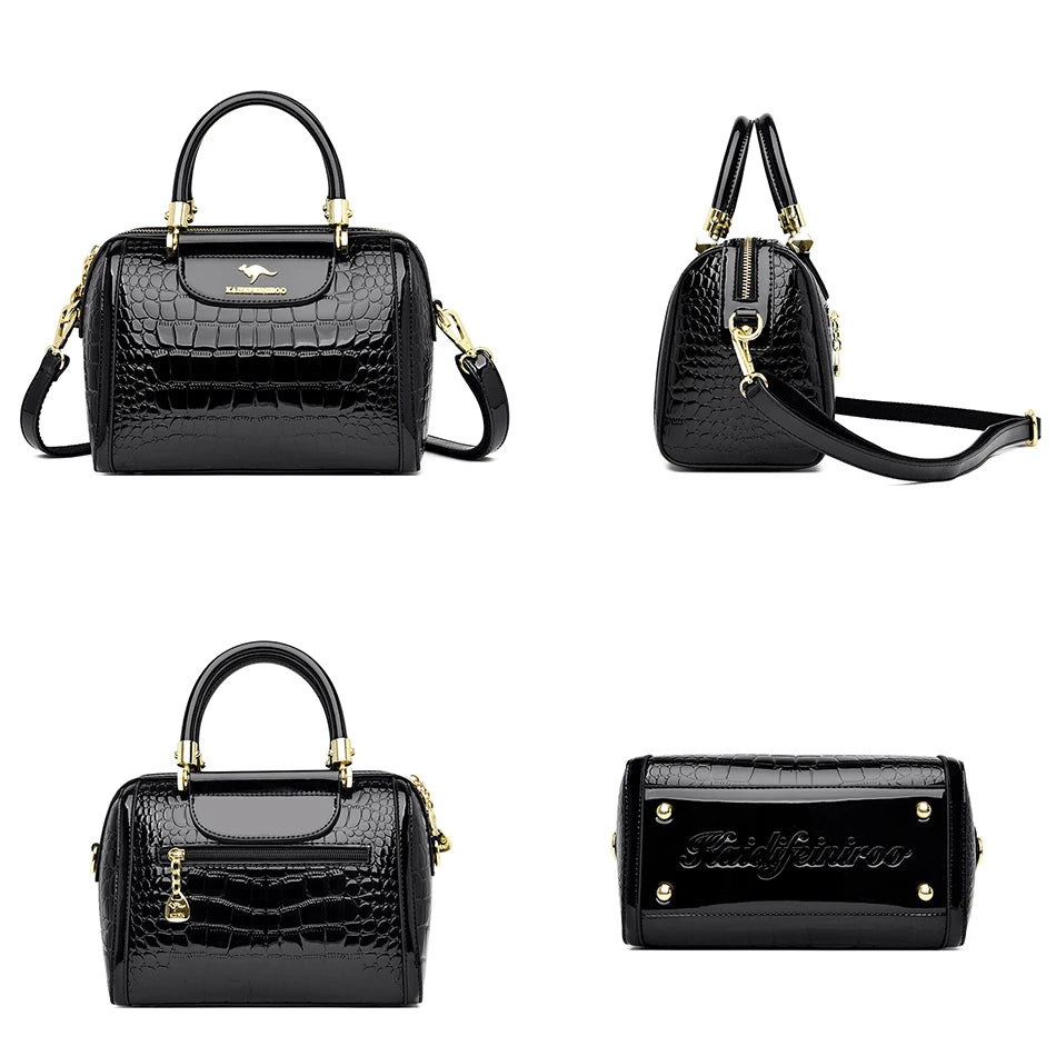 Borsa da donna in pelle di coccodrillo, nuova moda 2024, borse a tracolla da donna di lusso firmate, borsa da ragazza retrò alla moda, portafoglio Bolsas