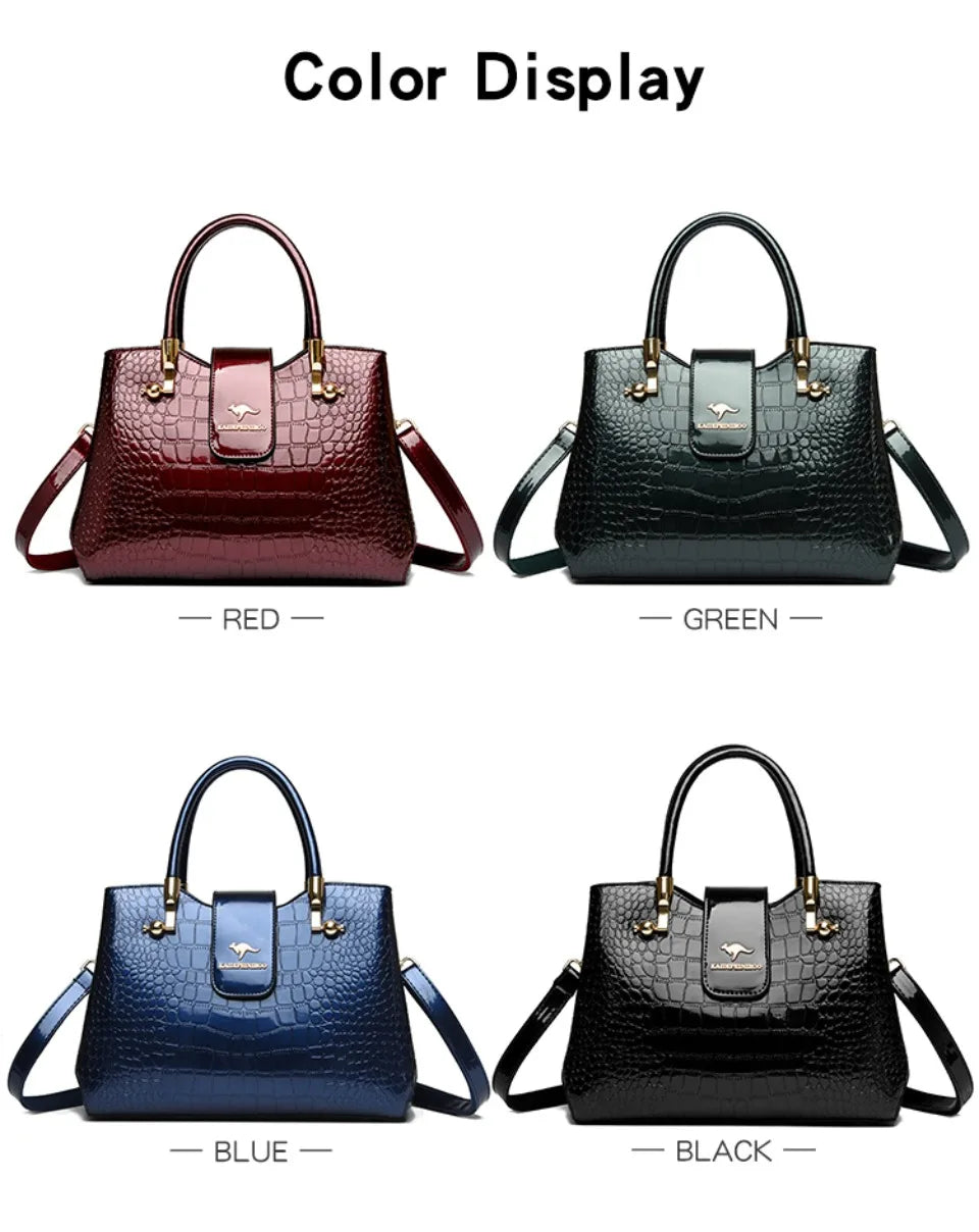 KAIDIFEINIROO Borsa a tracolla casual da donna in pelle PU con tracolla a marsupio, grande capacità, tre strati