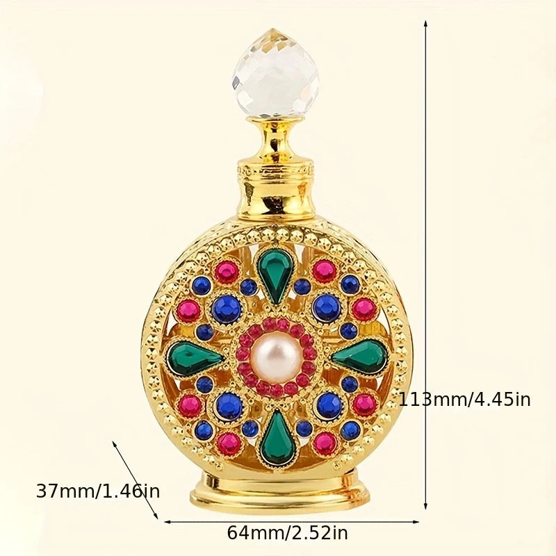 12ML Parfumflesje Metaal Leeg Flesje Essentiële Olie Parfum Dispenser Glazen Fles Luxe Geschenken Reizen Draagbaar Parfumflesje