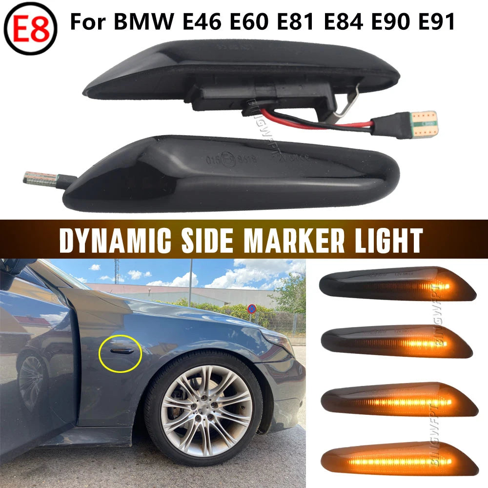 High Quality Dynamic LED Fender Light Side Marker For BMW E60 E61 E90 E91 E87 E81 E83 E84 E88 E92 E93 E82 E46 1 3 5
