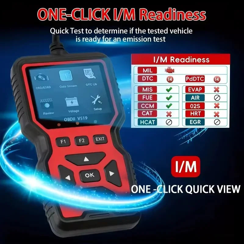 Professional V519 OBD2 Scanner Diagnostic Tool Real Time Code Reader Check Engine Light Scan Tool for All OBDII Cars Since 2003