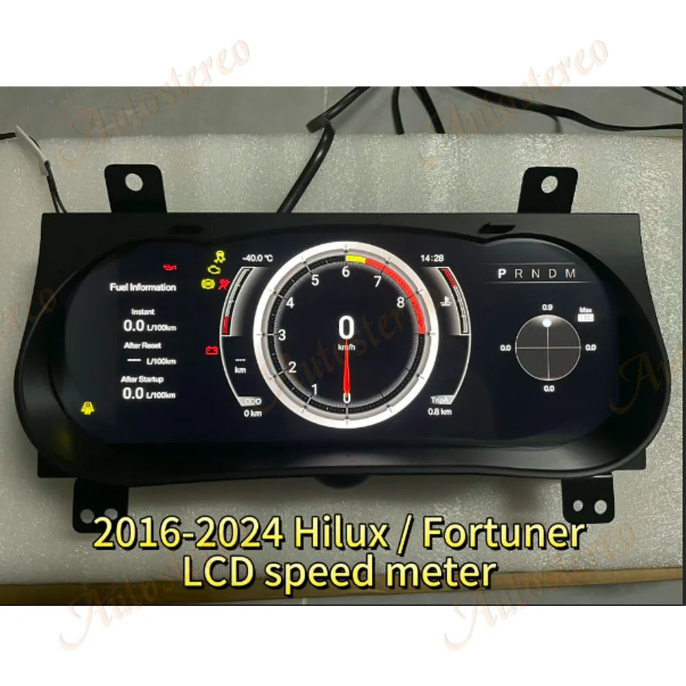 2025 Update For Toyota Hilux Fortuner 2016-2024 Virtual Cockpit Digital Cluster Car Odometer Screen Dashboard LCD Speed Meter