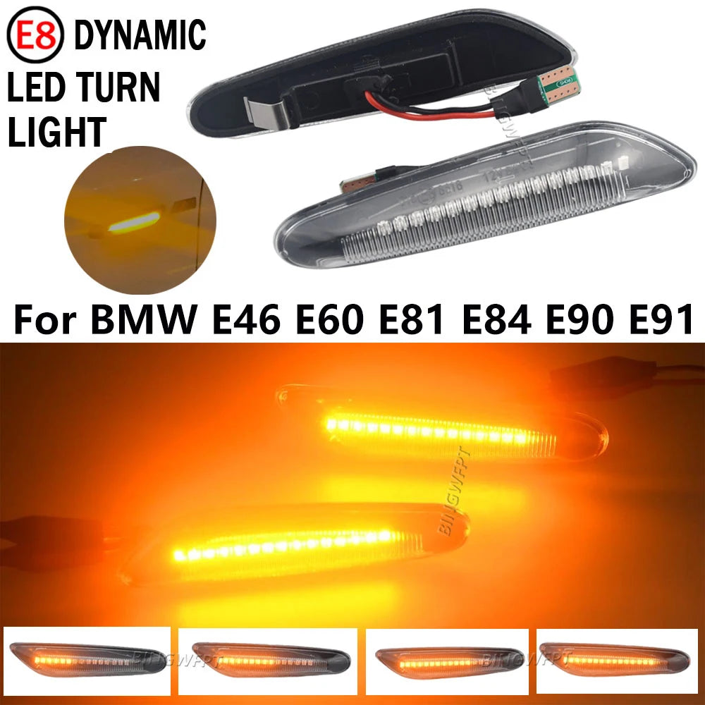High Quality Dynamic LED Fender Light Side Marker For BMW E60 E61 E90 E91 E87 E81 E83 E84 E88 E92 E93 E82 E46 1 3 5