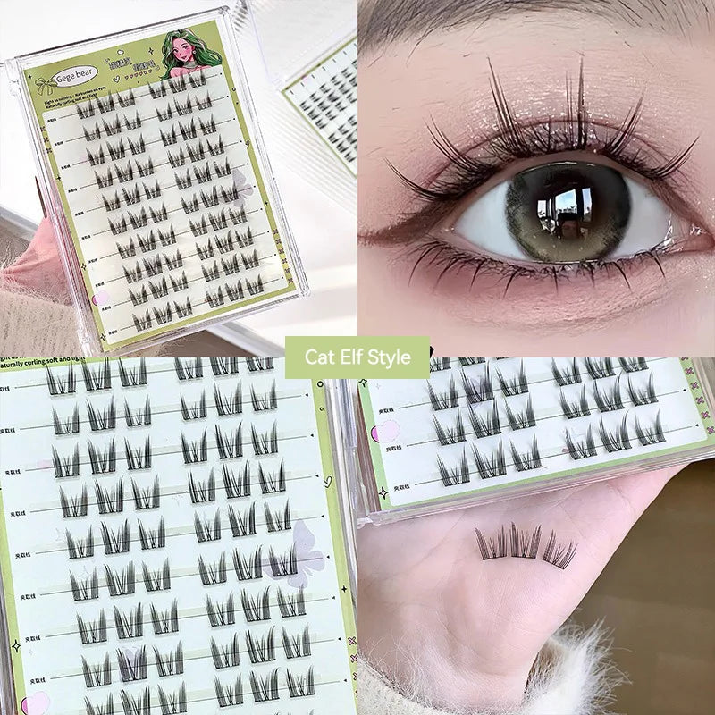 Gege Bear Lijmloze Valse Wimpers - Eenvoudige 3-Staps Applicatie, Natuurlijke Look, Perfect voor Beginners met Zonnebloem Desig
