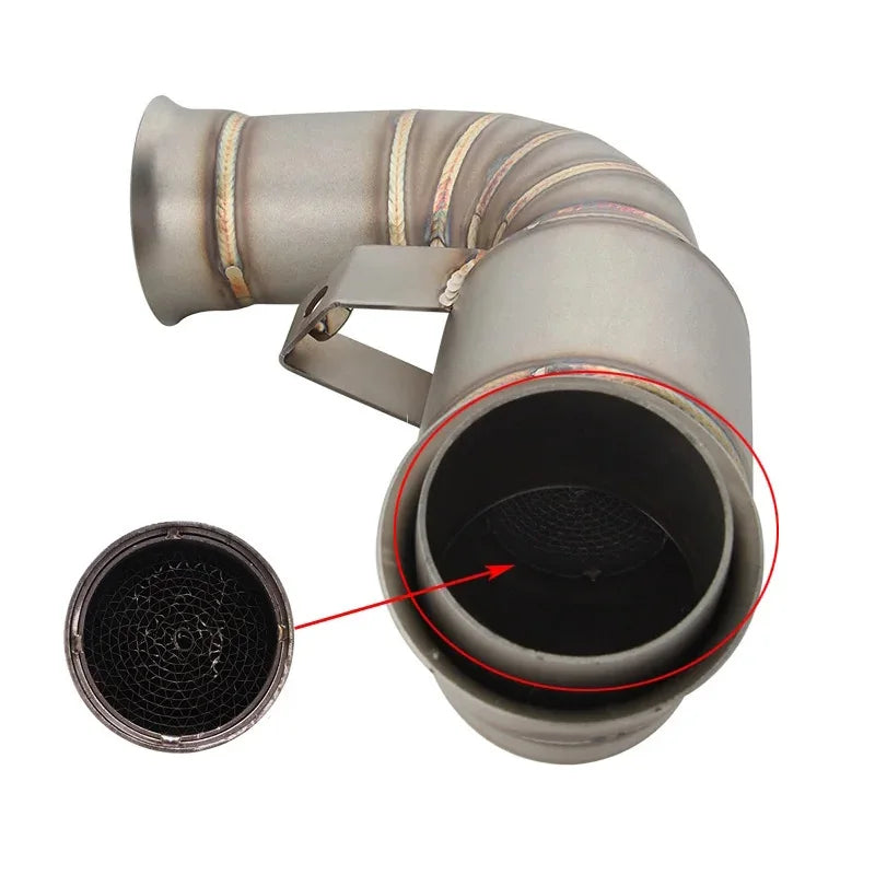 Slip On Motorcycle Exhaust Middle Link Pipe Escape Moto Muffler For KTM DUKE 790 890 Adventure R Rally KTM790 KTM890 2018-2022