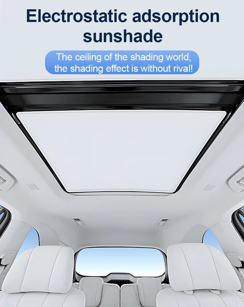 For Porsche Taycan Type 9J1 2019-2024 2022 Car Electrostatic Suede Silicone Sunshade Glass Sun Shade Protection Sunroof Cover