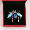Spilla Corsage alla Moda con Strass Blu, Piccola Ape Carina, Unisex, per Feste, Vacanze, Regalo di Natale, Spilla