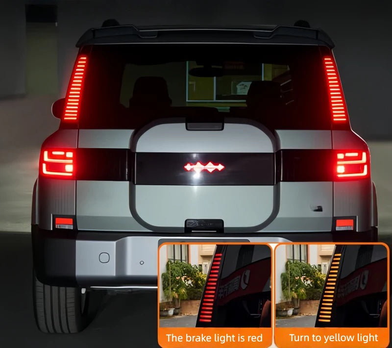 Car Smoked D-pillar Lights Fit for BYD Leopard 7 Titanium 7 Modified Car Tailgate LED Turn Signal Warning Lights Upgrade Parts