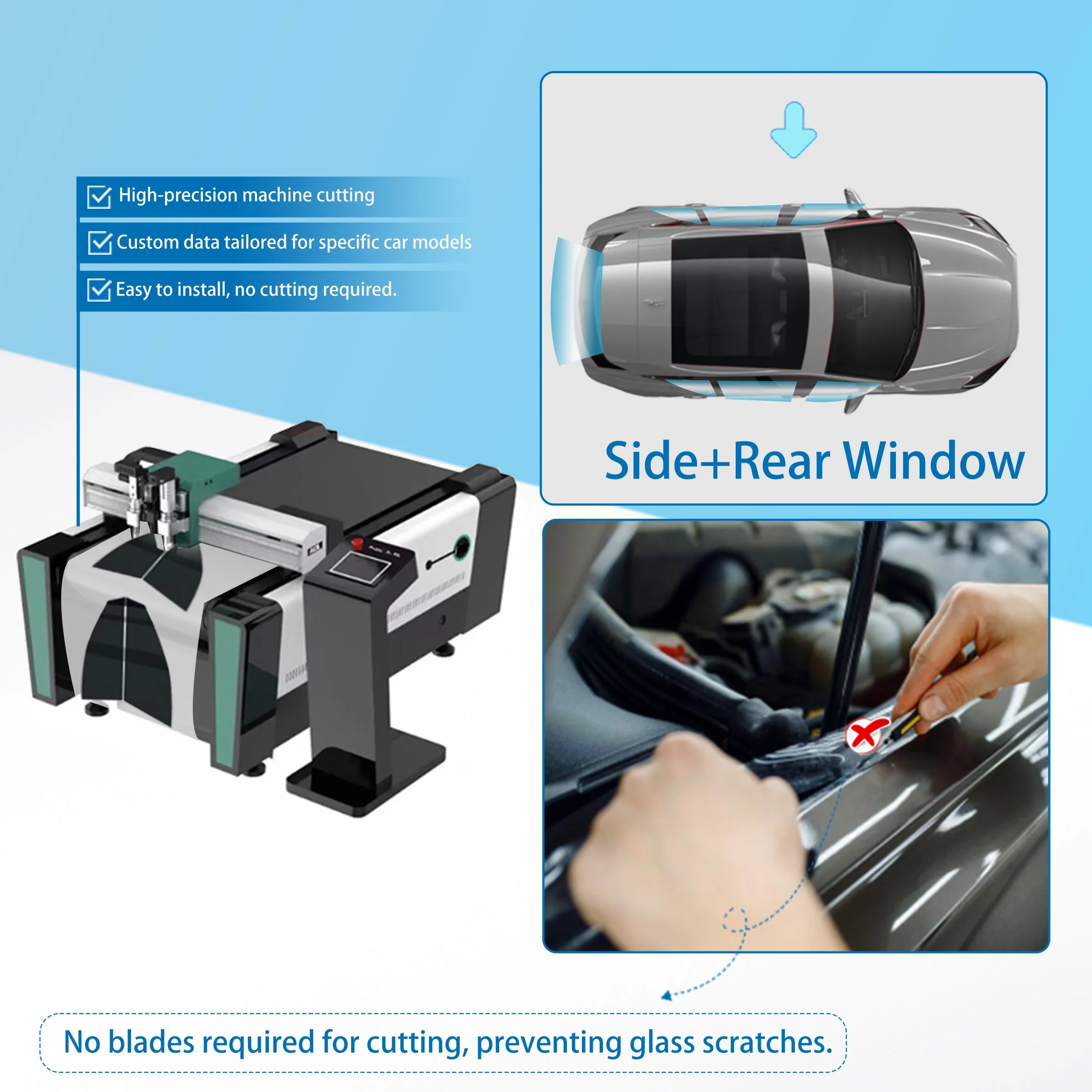 Precut Window Tint Car for Honda Fit 2006-2020 Any Year Auto Sun Uv Blocking Heat 2Ply Window Protector Privacy Films