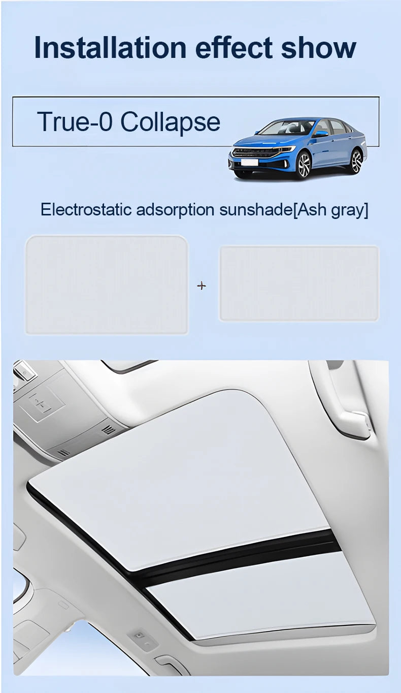 For Porsche Taycan Type 9J1 2019-2024 2022 Car Electrostatic Suede Silicone Sunshade Glass Sun Shade Protection Sunroof Cover