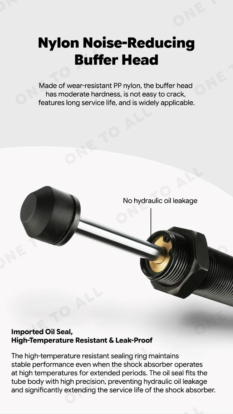 AC/AD Hydraulic Buffer Adjustableb Automatic Compensation Medium Carbon Steel Material Shock Absorber AC2020 AC2540