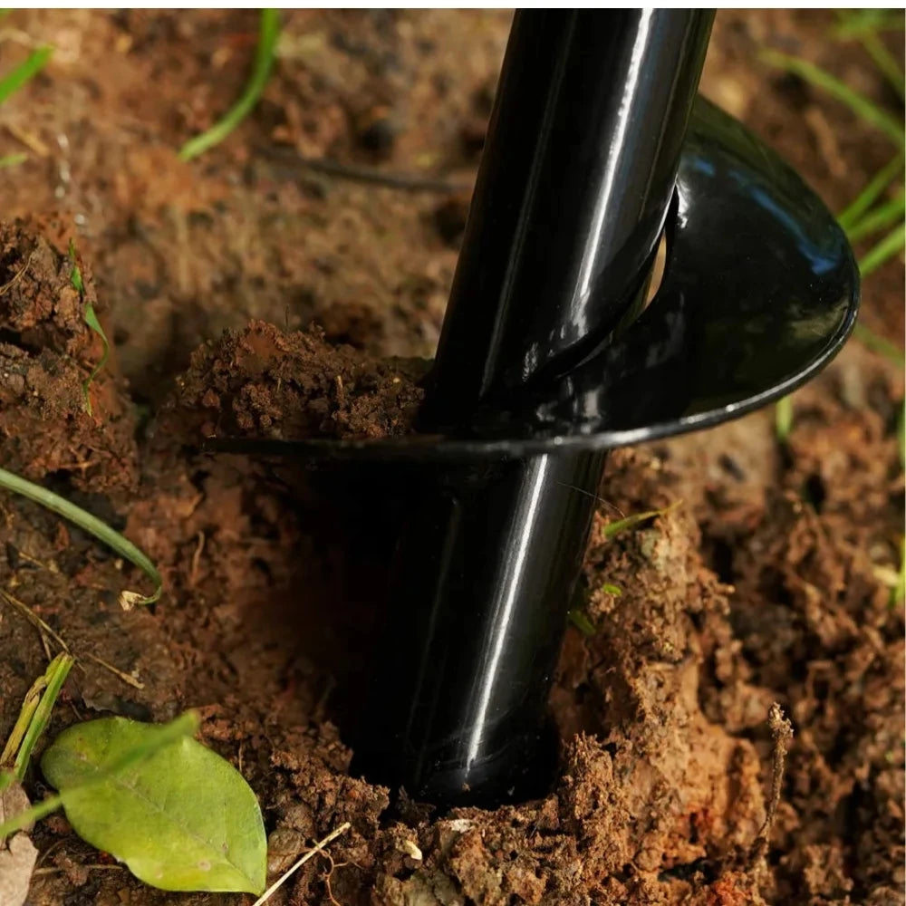 Punta a spirale per trivella da giardino in acciaio al carbonio fai da te, 8 misure, per piantare fiori, attrezzo per scavare buche, per aiuole da giardino