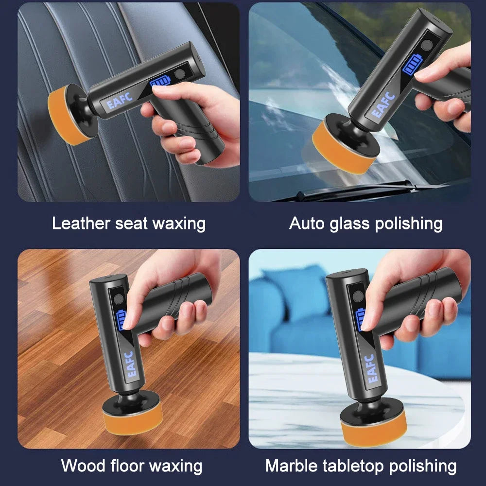 EAFC Wireless Car Polisher Handheld Polisher 4500mAh Car Polishing Waxing Machine Power Tool for Car Body Cleanig Waxing Repair