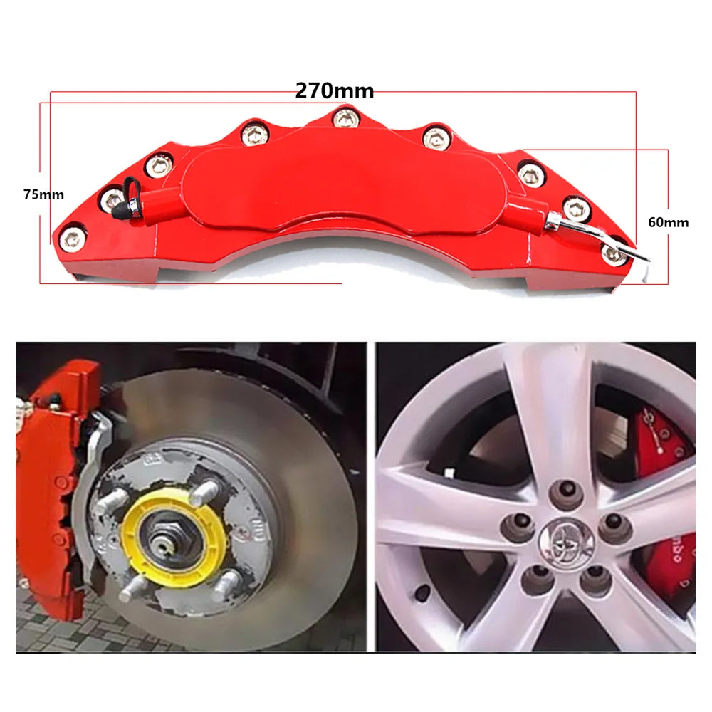 2Pcs/Lot Brake Caliper Cover Decoration Cover for 16-20 Inch Wheel ABS Plastic Without Logo Red/Blue/Black/Yellow