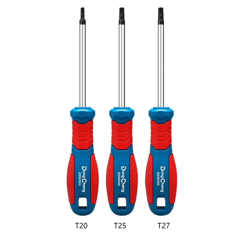 8-delige Torx schroevendraaierset T8-T40 100 mm CR-V warmtebehandeld magnetische tip verchroomde bi-color handgreep sterke momentsleutelset