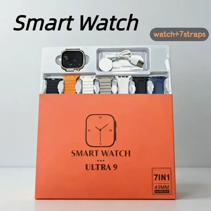 7 in 1 strap watch DT900 Support Music Wireless charging Bluetooth Calling Health& Fitness Tra Sports smart watch men and women