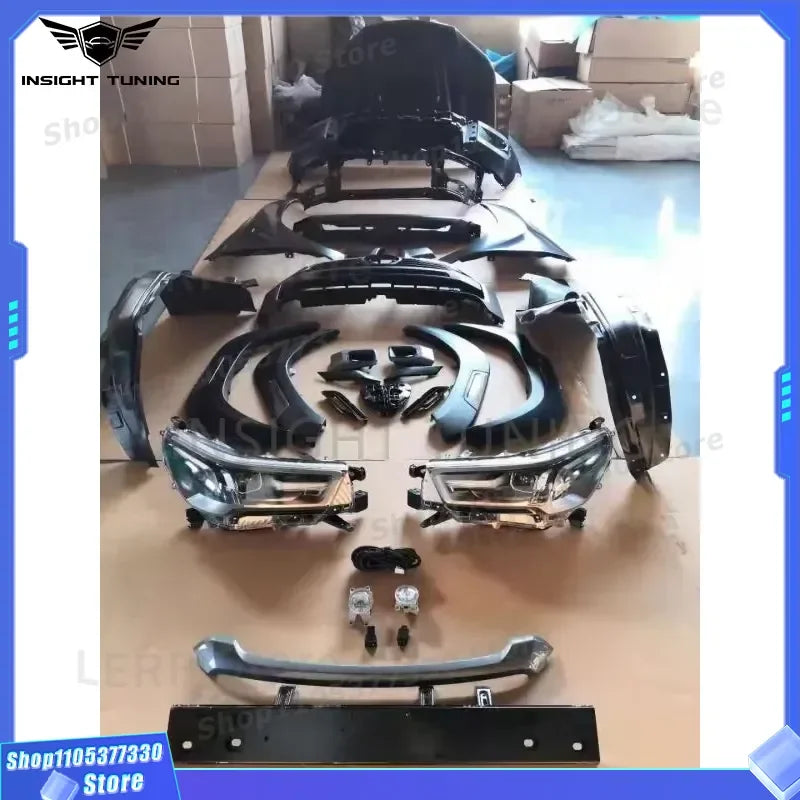 Pickup Upgrade Facelift Front Bumper Hood Body Kit for Toyota Hilux Vigo 2005 2006 2007 2008 2009 2010 2011 2012 2013 2014