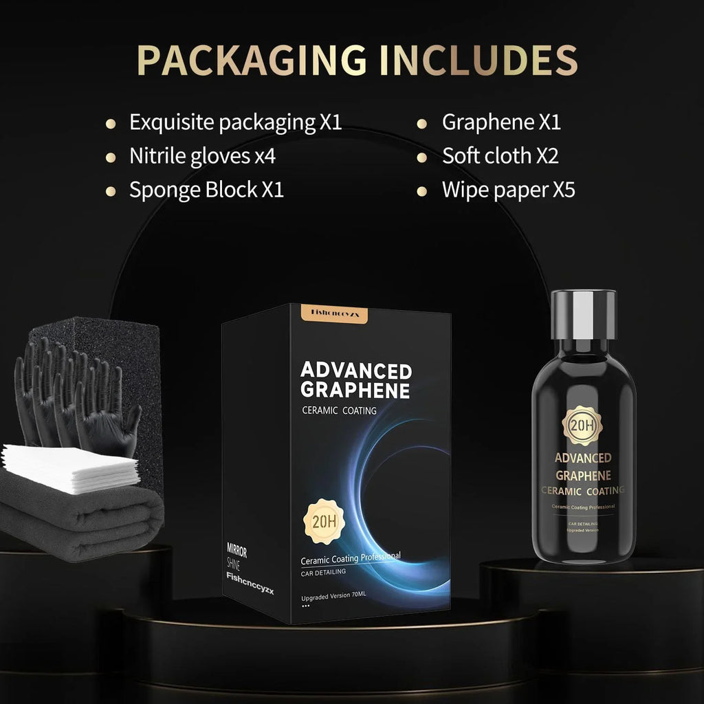 20H Advanced Graphene Ceramic Coating for Cars Ceramic Car Detailing 10+ Years of Long Lasting Protection Ultra High Gloss