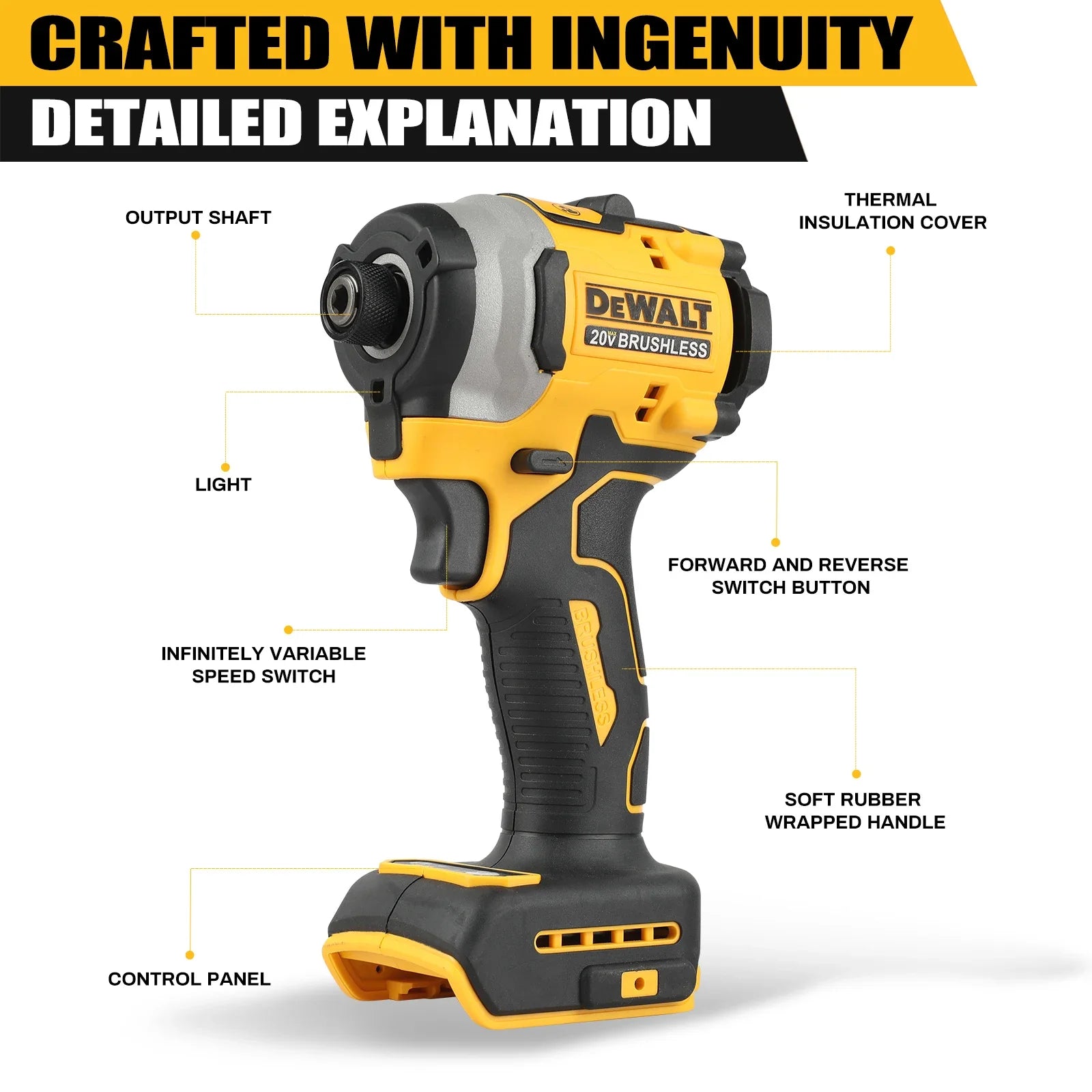 2026 NIEUWE DEWALT DCF850 Slagmoersleutel Elektrische Boormachine 20V Lithium Accu Borstelloze accuschroevendraaiers Gereedschap met hoog koppel