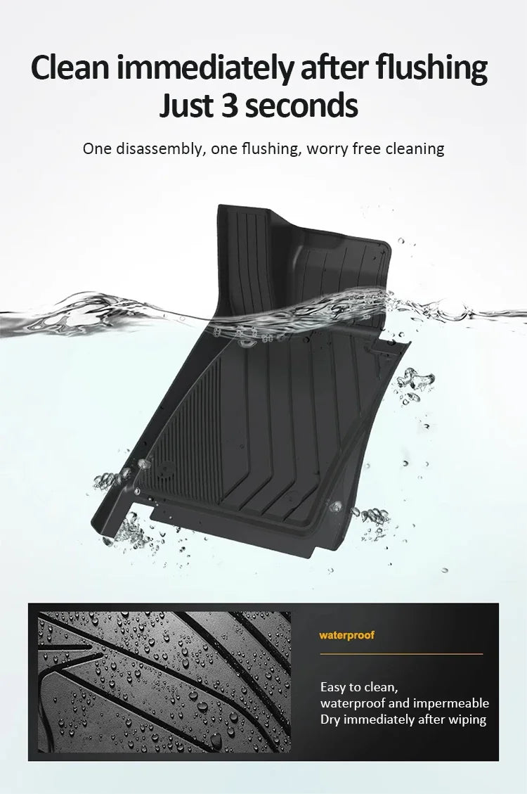 LHD Car Foot Pads For BYD Ti7 Fangchengbao Leopard 7 2025 2026 2027 Accessories TPE Auto Floor Mats All Weather Waterproof Mat