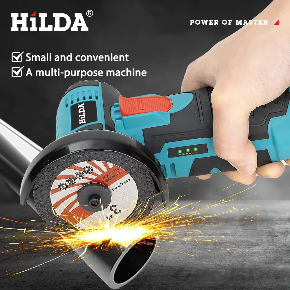Smerigliatrice angolare HILDA 12V Strumento di levigatura a batteria per lucidatura e molatura Mini utensili elettrici a batteria diamantati