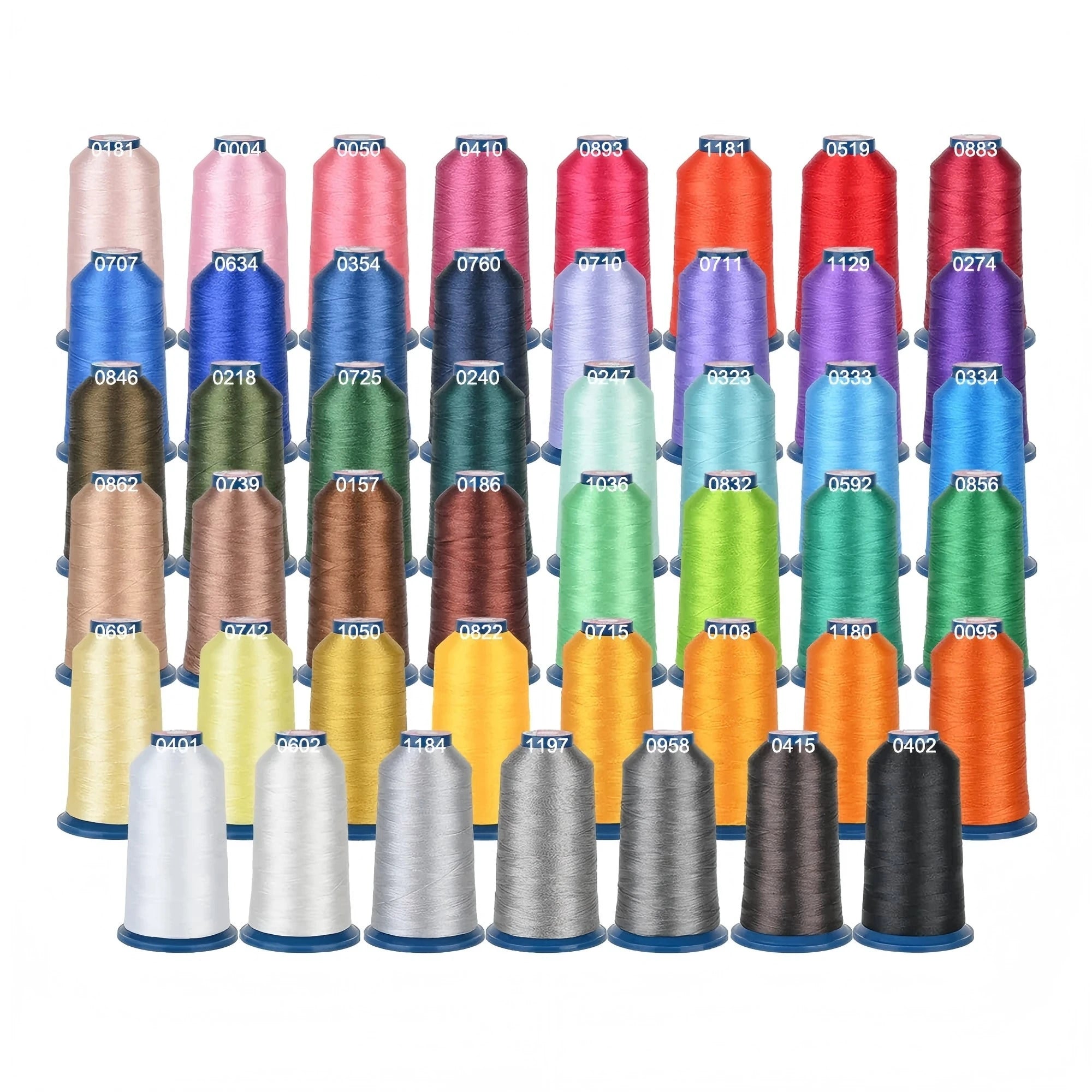 100 Kleuren Polyester Borduurmachinendraadset 40WT 4000m Spoelen voor Borduur- en Naaimachines