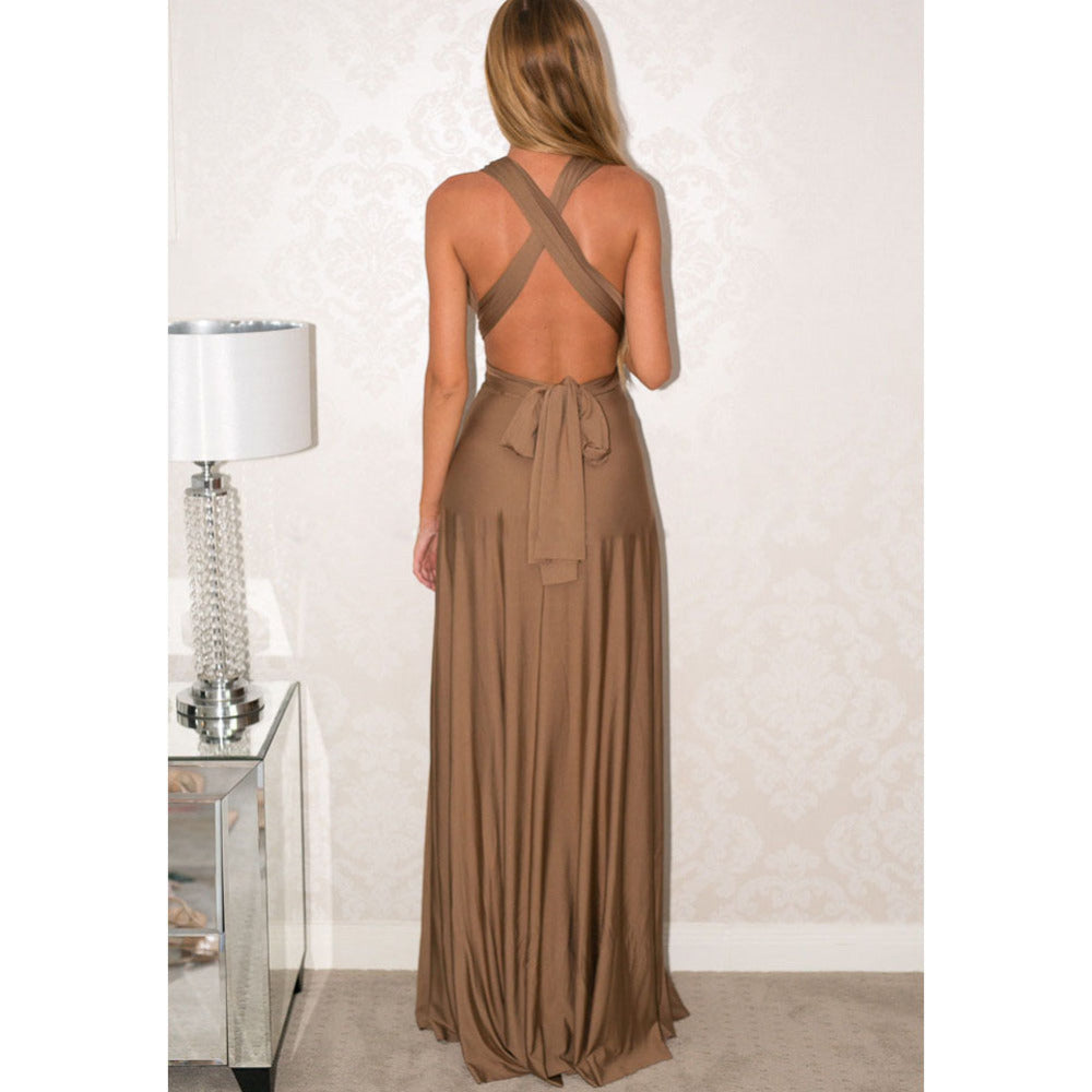 Sexy Vrouwen Multiway Wrap Convertible Boho Maxi Club Rode Bandage Lange Jurk Feest Bruidsmeisje Infinity Robe Longue Femme
