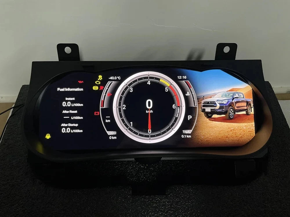 2026 Update For Toyota Hilux Fortuner 2016-2024 Virtual Cockpit Digital Cluster Car Odometer Screen Dashboard LCD Speed Meter