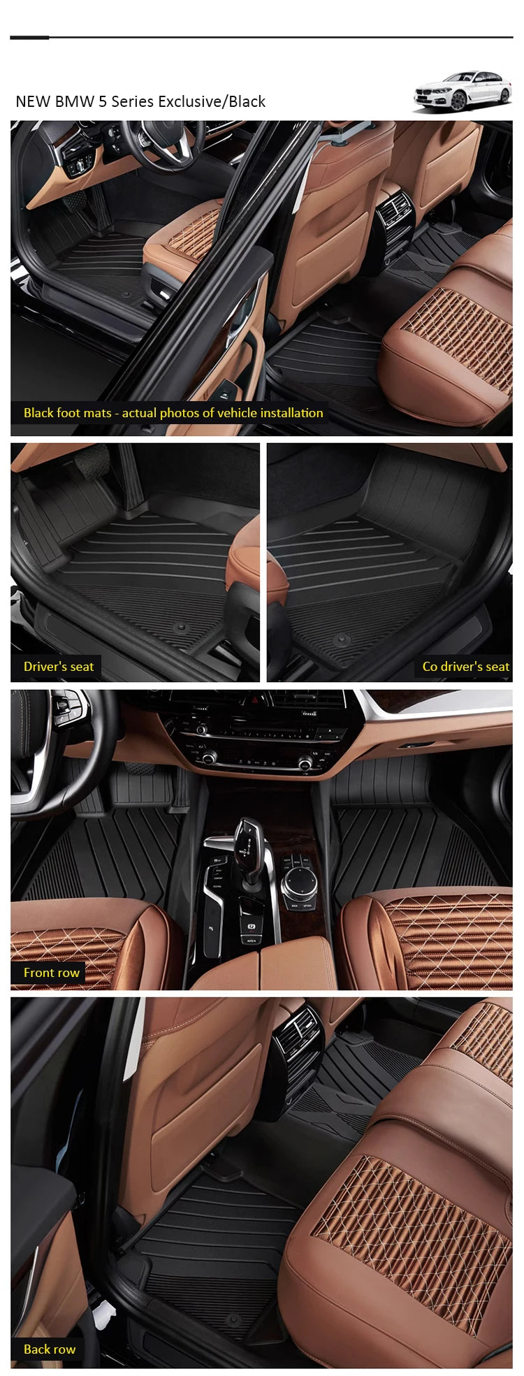 LHD Car Foot Pads For BYD Ti7 Fangchengbao Leopard 7 2025 2026 2027 Accessories TPE Auto Floor Mats All Weather Waterproof Mat