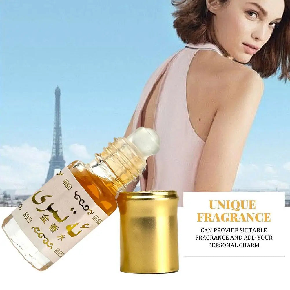 Arabische parfumolie roll-on draagbare langhoudende geur voor mannen, vrouwen, Midden-Oosten goud roll-on parfumolie draagbare geur