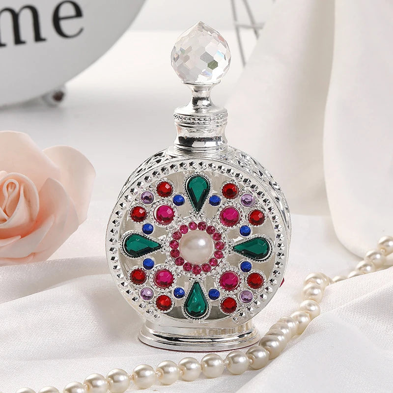 12ML Parfumflesje Metaal Leeg Flesje Essentiële Olie Parfum Dispenser Glazen Fles Luxe Geschenken Reizen Draagbaar Parfumflesje