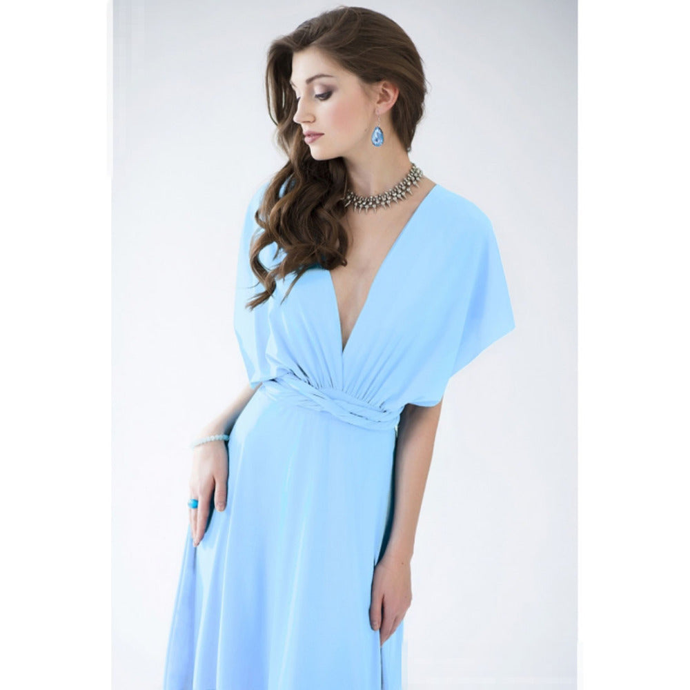 Sexy Vrouwen Multiway Wrap Convertible Boho Maxi Club Rode Bandage Lange Jurk Feest Bruidsmeisje Infinity Robe Longue Femme