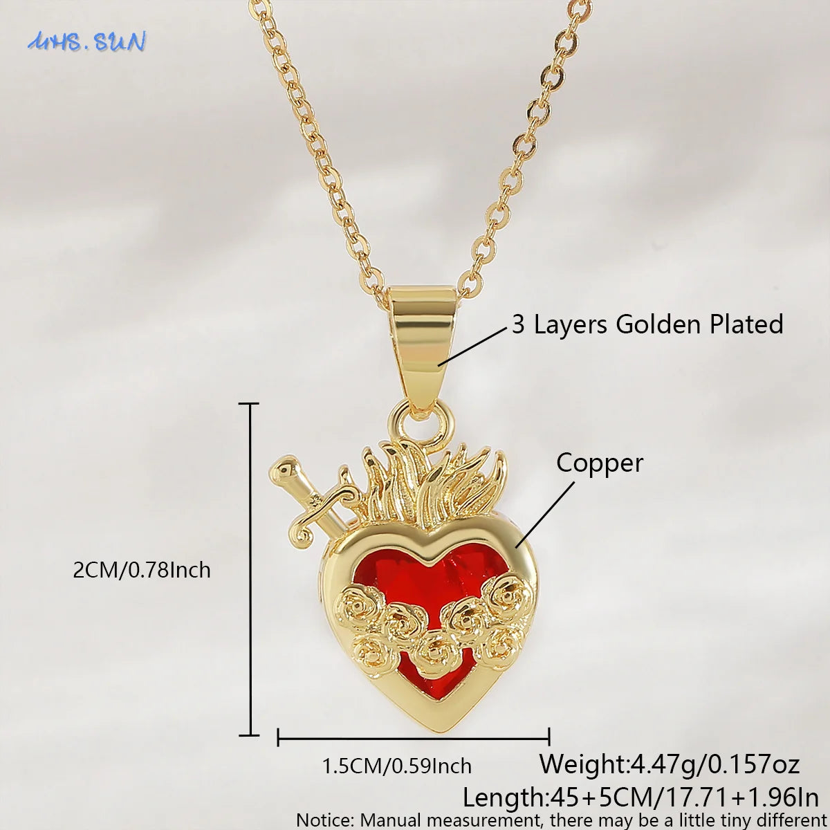 SUNSLL Heilig Rood Hart Kruis Zirkonia Hangers Kettingen Luxe Vrouwen Verguld Romantische Liefde Jubileum Sieraden Geschenken