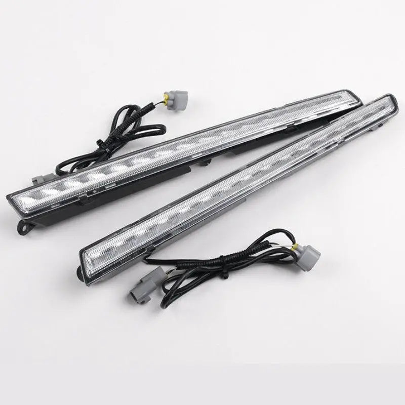 Car Front Grille Headlight Decoration DRL Daytime Running Light Dynamic Turn Signal for Toyota Land Cruiser LC200 2016-2021